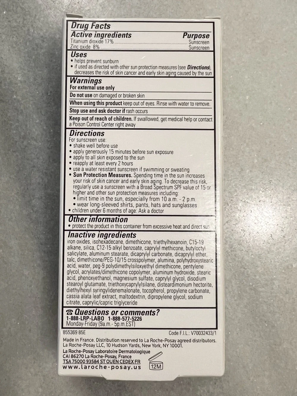Anthelios Tinted Mineral Light Fluid Sunscreen SPF 40 - Deep